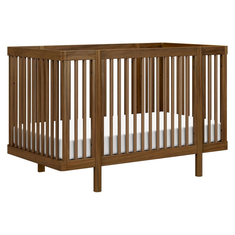 Babyletto Pogo 8-in-1 Convertible Crib w/All-Stages Conversion Kits – Natural Walnut