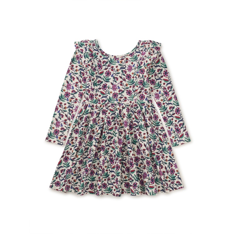 Tea Collection Ruffle Shoulder Ballet Dress – Iznik Flora & Fauna