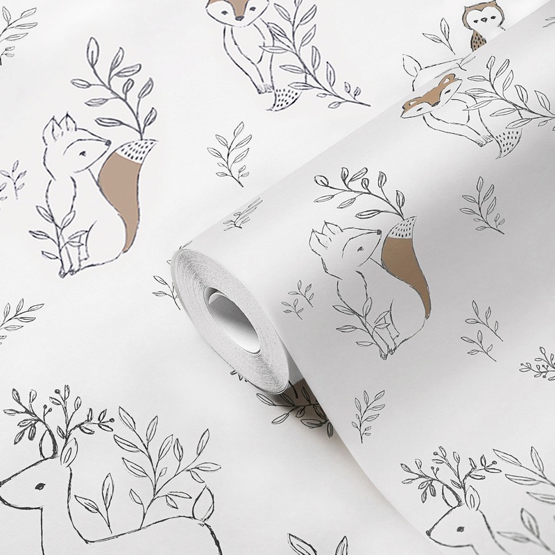 Crane Baby Wallpaper – Ezra Woodland