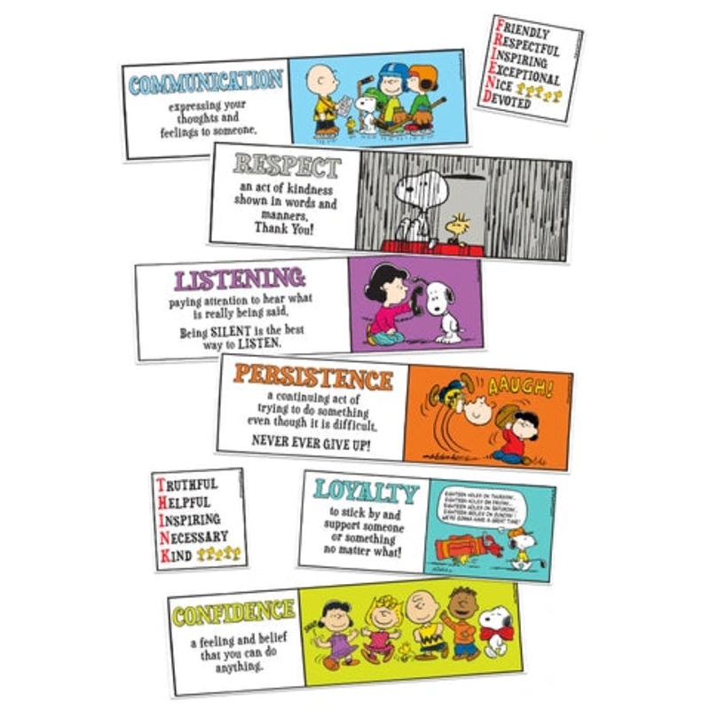 Peanuts Character Building Mini Bulletin Board Set