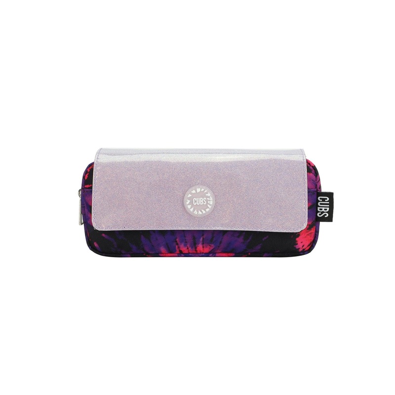 Cubs Black and Purple Tie Dye High School Pencil Case