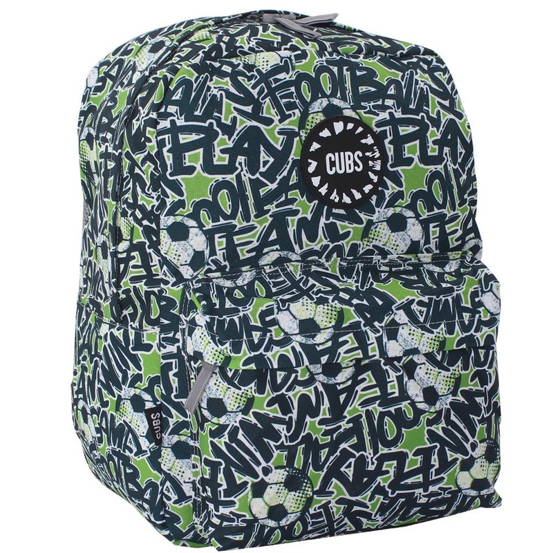 Cubs Graffiti Football Junior Student Backpack  Black & Multicolor