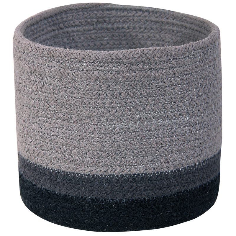 Lorena Canals Basket Mini Tricolor – Grey (6″ x 6″)