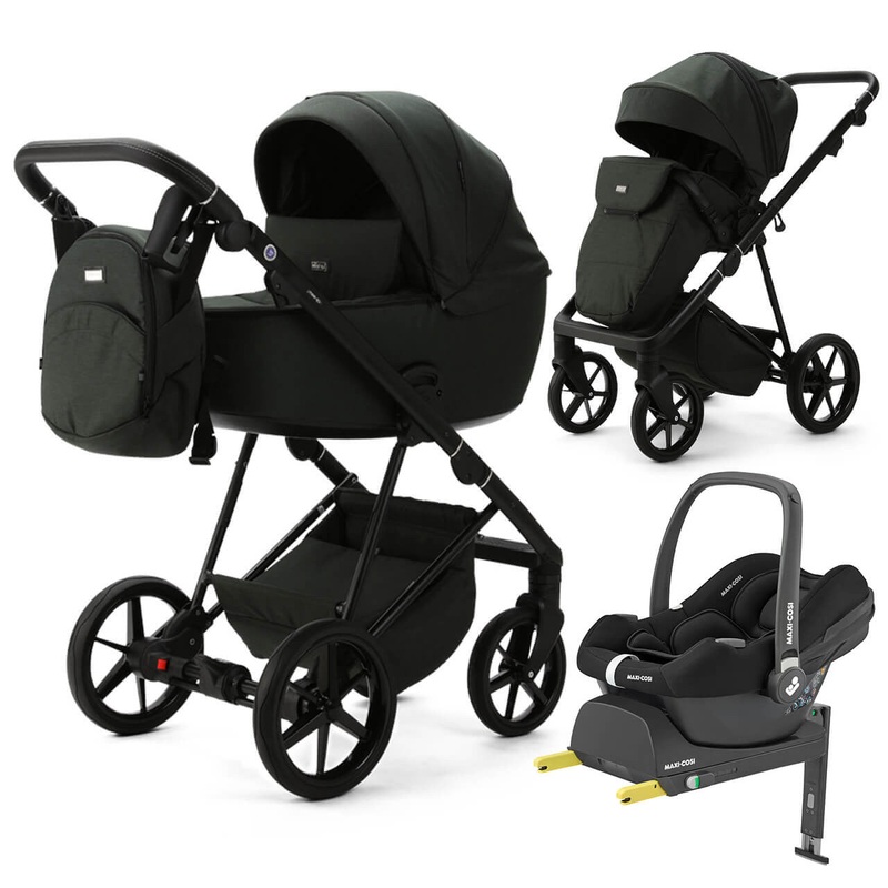 Mee-Go Milano Evo 3-in-1 Cabriofix Plus Base Travel System – Racing Green