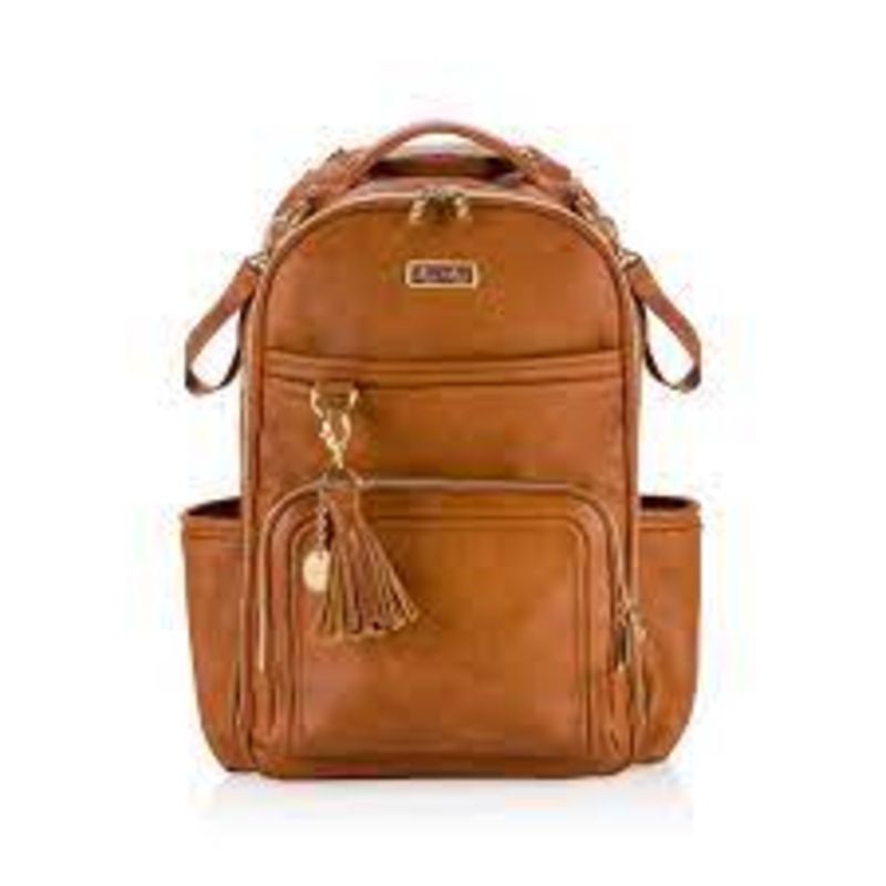 Boss Plus Large Diaper Bag Backpack Cognac