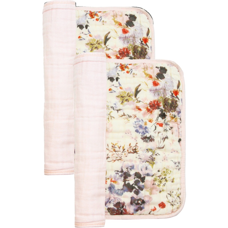 Cloud Muslin Burp Cloth 2 Pack – Nellie/Blush