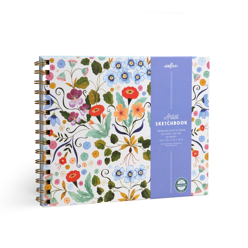 eeBoo Flora’s Hardcover Artist Sketchbook