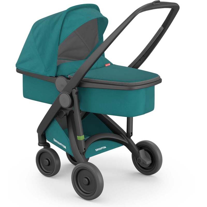 Greentom Carrycot Stroller – Black/Teal