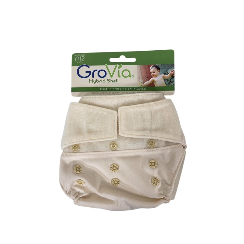 GroVia Hybrid Diaper Shells (Without Soaker Pads), Snap, Vanilia