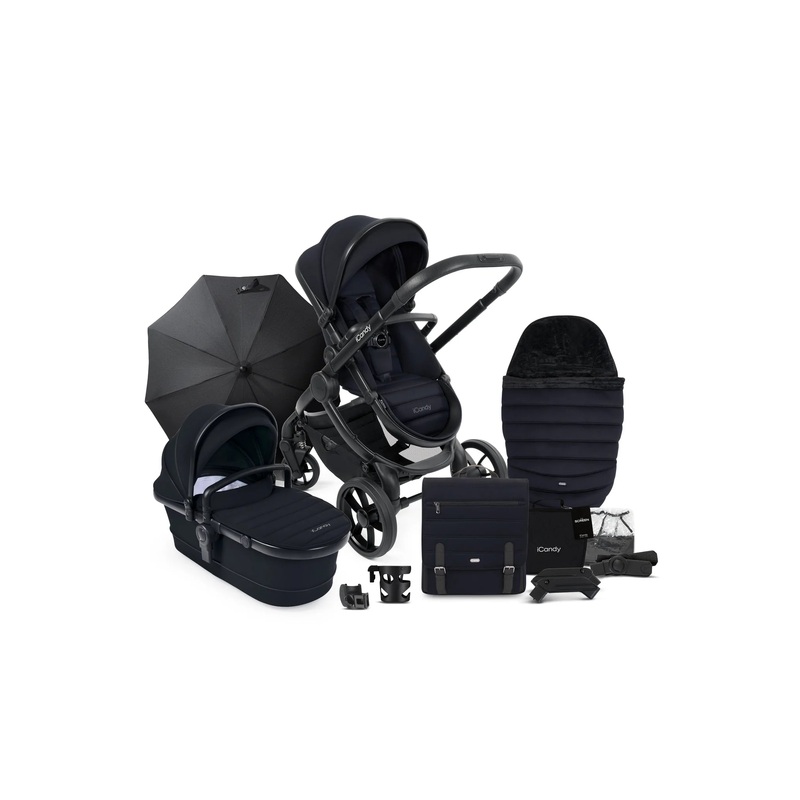 iCandy Peach 7 Pushchair & Carrycot Complete Bundle – Black