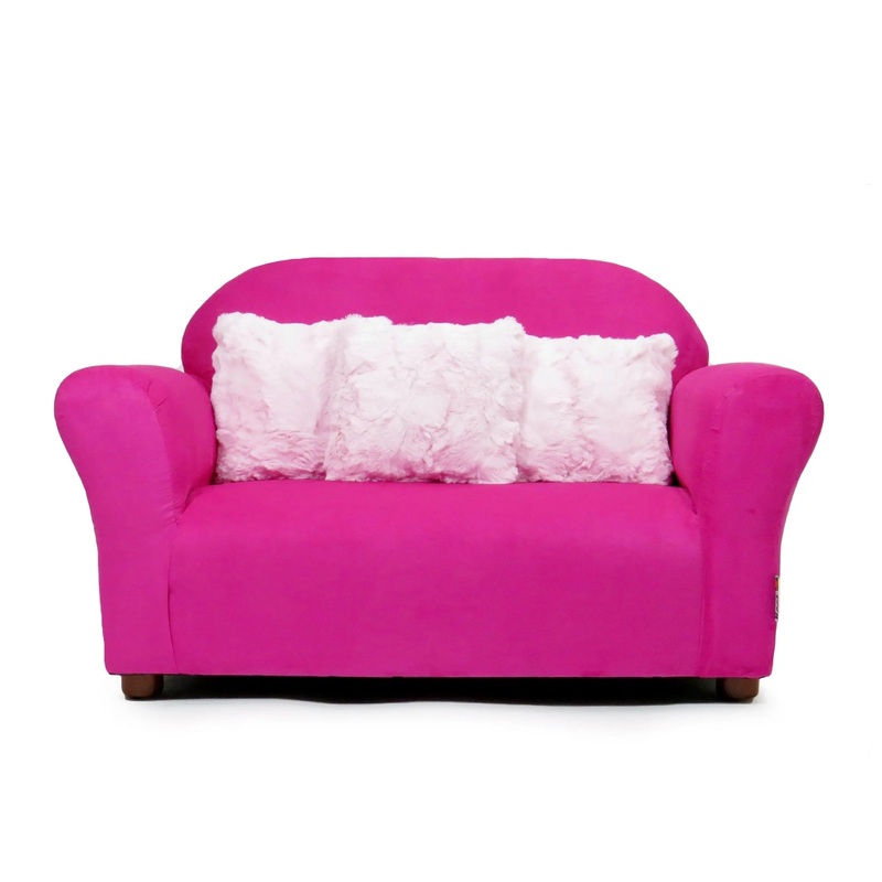 Plush Sofa Microsuede – Hot Pink