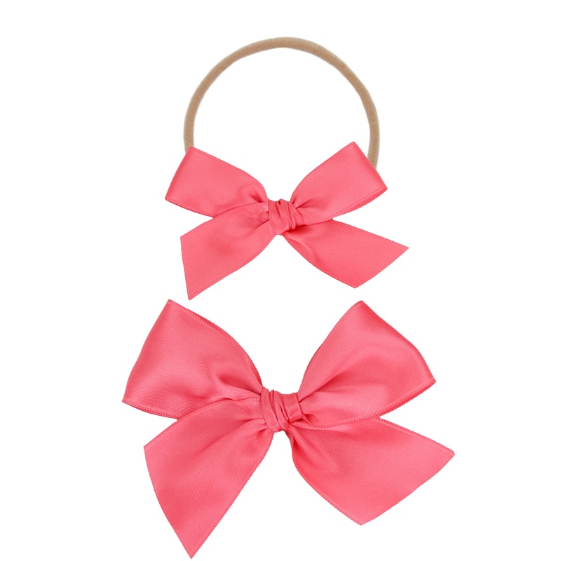 Satin Bow – Melon Headband
