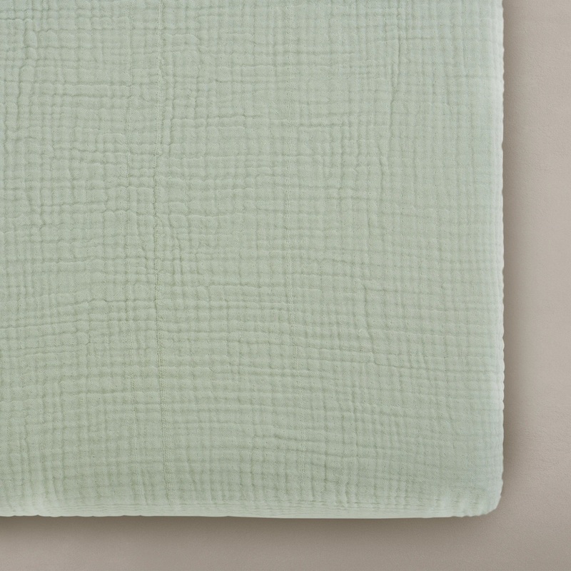 Sea Moss Organic Muslin Crib Sheet