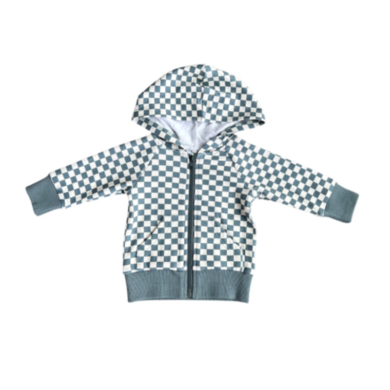 Baby Sprouts Boy’s Hooded Jacket | Checker In Storm