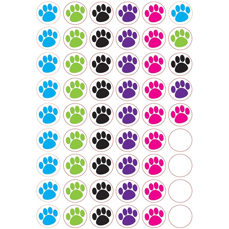 Ashley Productions Foam Manipulatives, Paw Shaped Counters, Set of 50