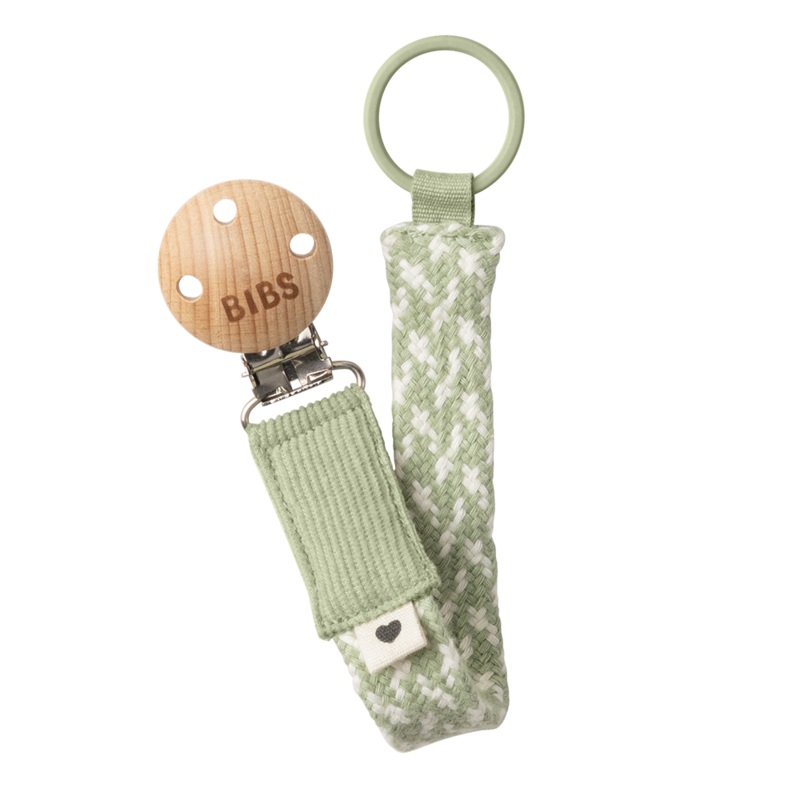 BIBS Pacifier Clip | Sage/Ivory