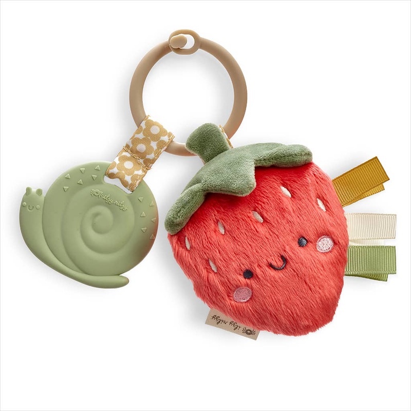 Itzy Ritzy Itzy Pal Plush + Teether: Strawberry
