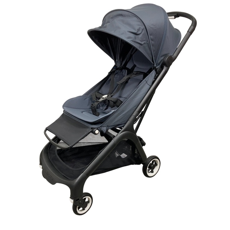 Bugaboo Butterfly Stroller, 2023, Black, Stormy Blue, Stormy Blue