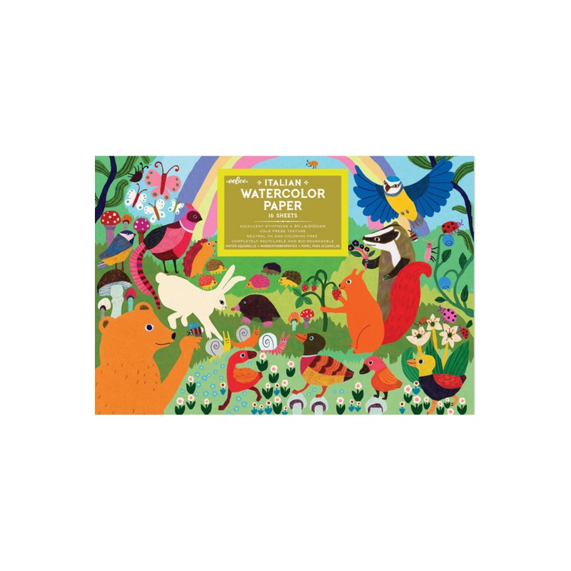 eeBoo Woodland Rainbow Watercolor Pad