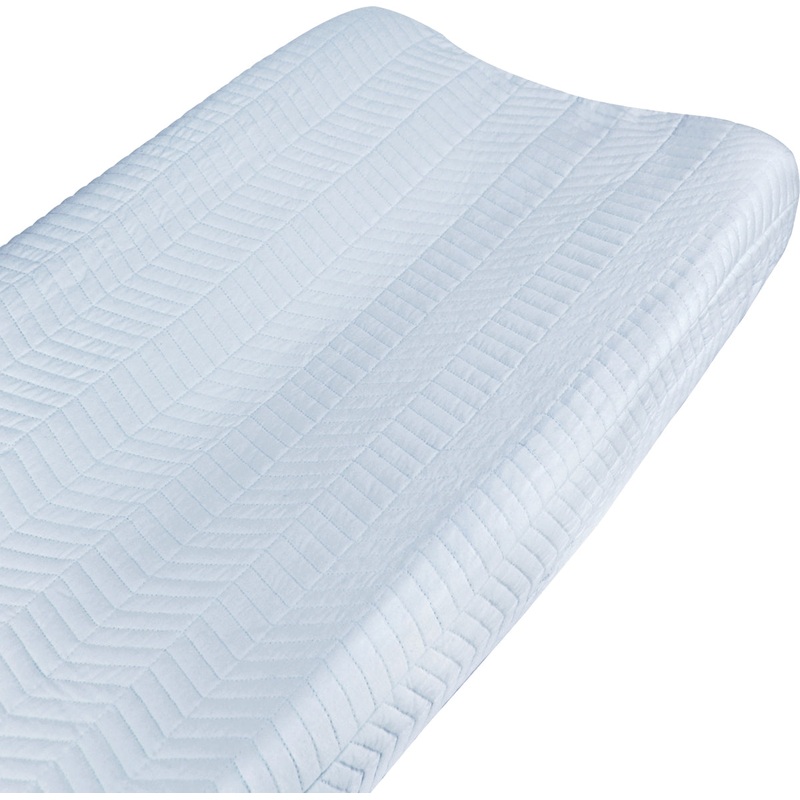 Hello Spud Organic Cotton Changing Pad Cover – Blue Chevron