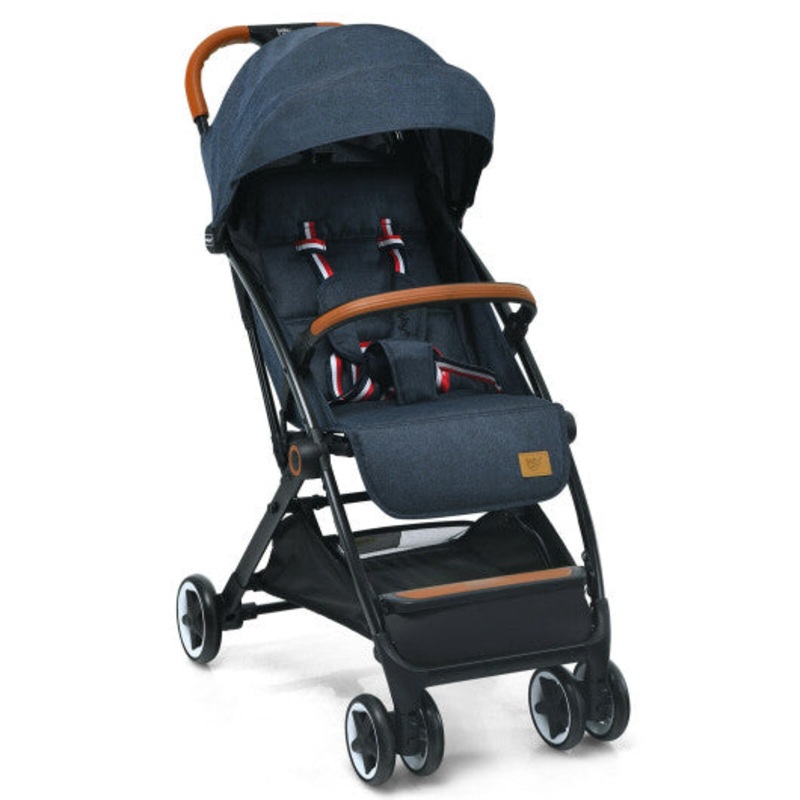 Lightweight Aluminium Frame Baby Stroller With Net-Blue