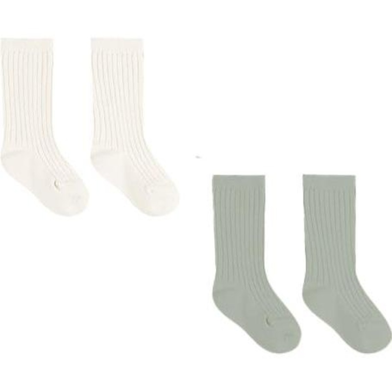 Quincy Mae Socks Set || Natural, Sage
