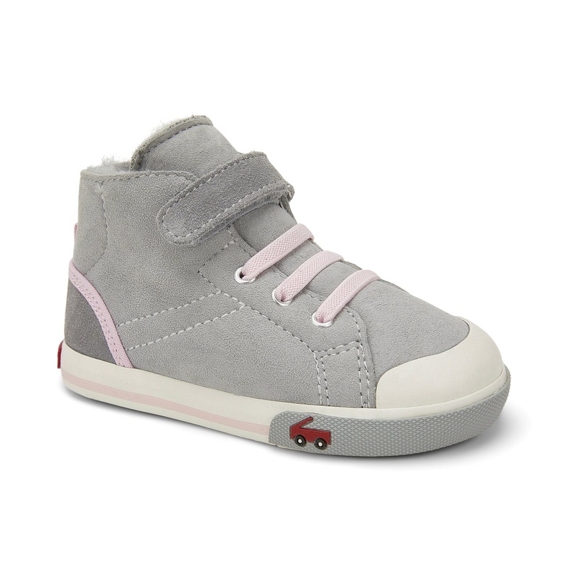 See Kai Run Devon Gray Shearling Sneakers