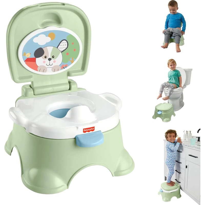 Toddler Toilet 3-in-1 Puppy Perfection Potty Training Seat and Step Stool