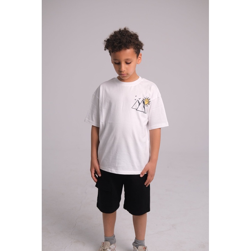 Unisex “Pyramids” Short-Sleeved T-Shirt  White
