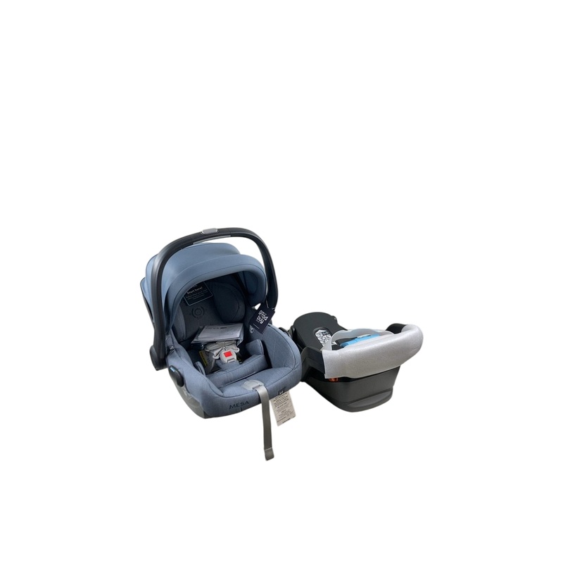 UPPAbaby MESA V2 Infant Car Seat, 2023, Gregory (Blue Melange Merino Wool)