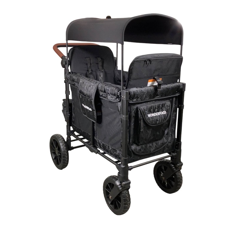 Wonderfold W2 Luxe Multifunctional Double Stroller Wagon, 2023, Black Camo