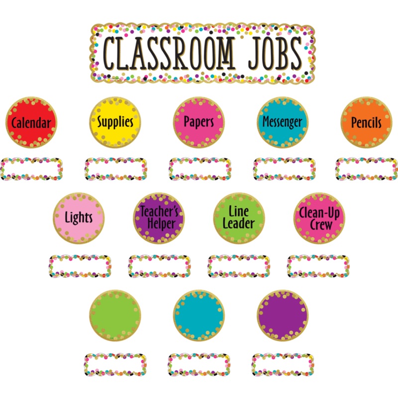 Confetti Classroom Jobs Mini Bulletin Board(C)