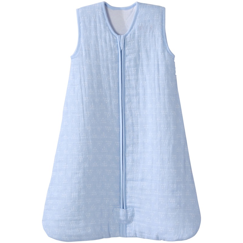 Halo SleepSack Quilted Muslin Wearable Blanket – Pyramid Blue (Medium)