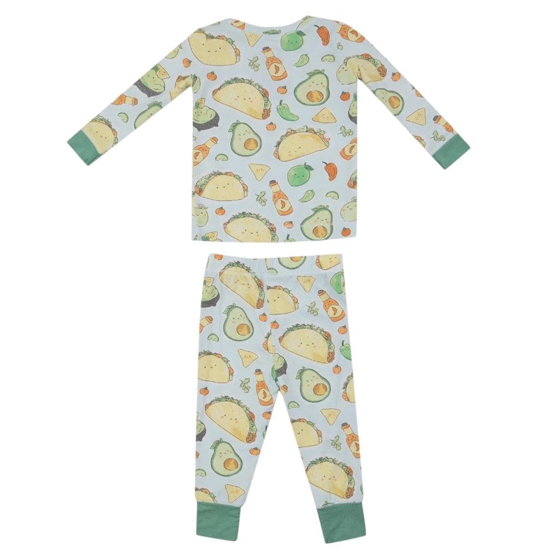 Long-Sleeve Pajama Set Happy Tacos