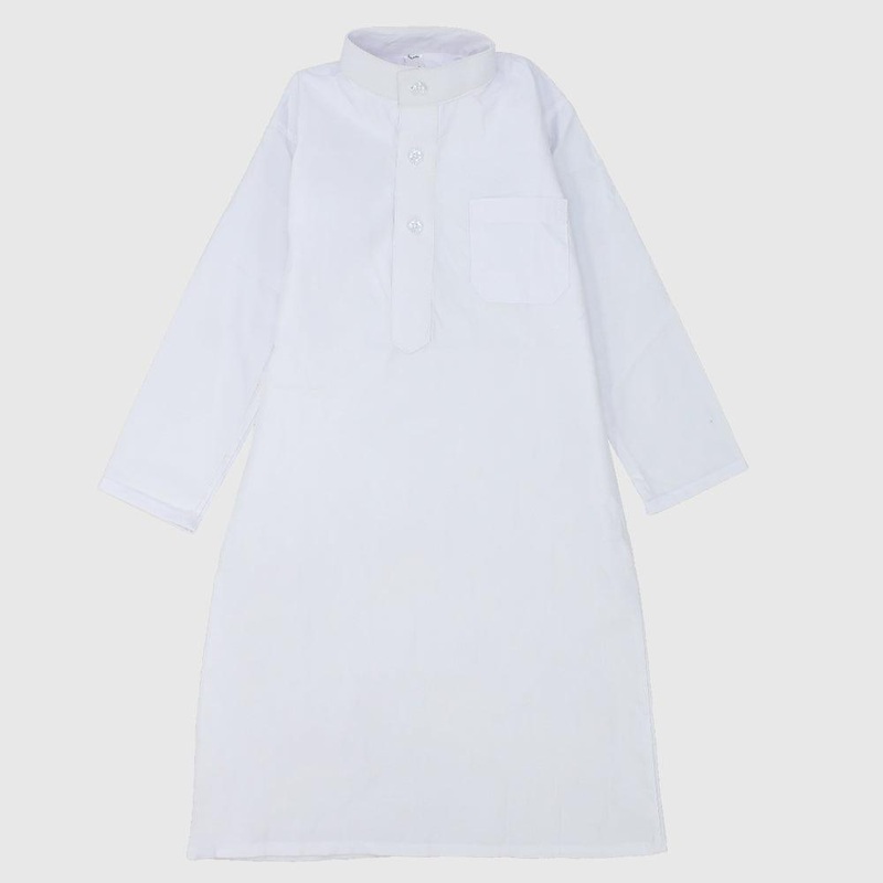Long-Sleeved White Jilbab
