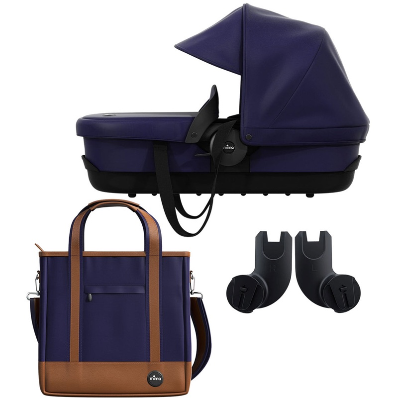Mima Bassinet, Changing Bag & Adapter Bundle – Midnight Blue