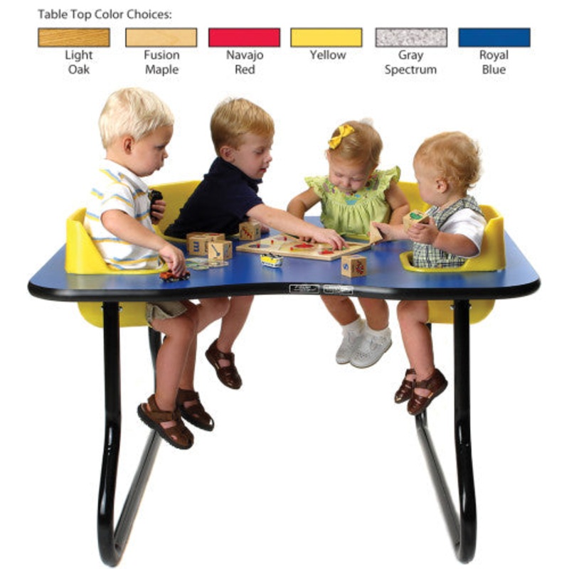 4-Seat Toddler Table, Fusion Maple Table Top with Sand Seats