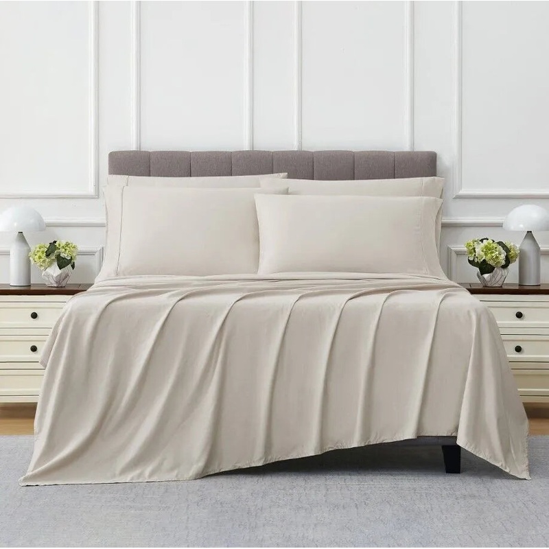 680 Thread Count Luxury 6-Piece Pima Cotton Sheet Set – King Size, Oatmeal