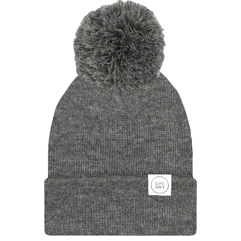 Beanie with Pom – Heathered Charcoal