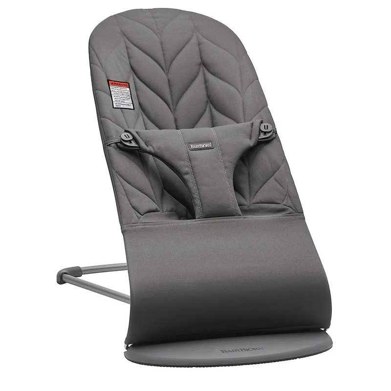 Bouncer Bliss – Dark Gray Frame, Petal Quilt Cotton – Anthracite