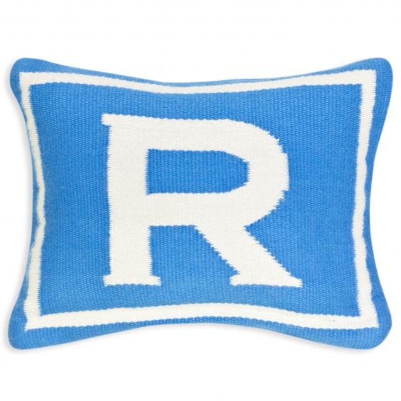 Jonathan Adler Junior Letter R Pillow in Blue