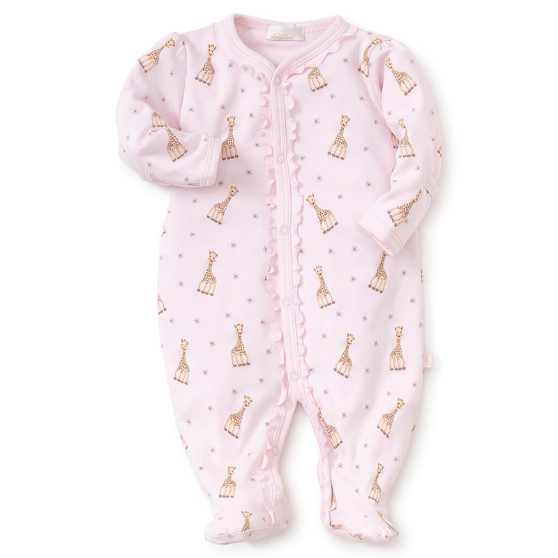 Kissy Kissy Print Footie Sophie La Girafe Pink