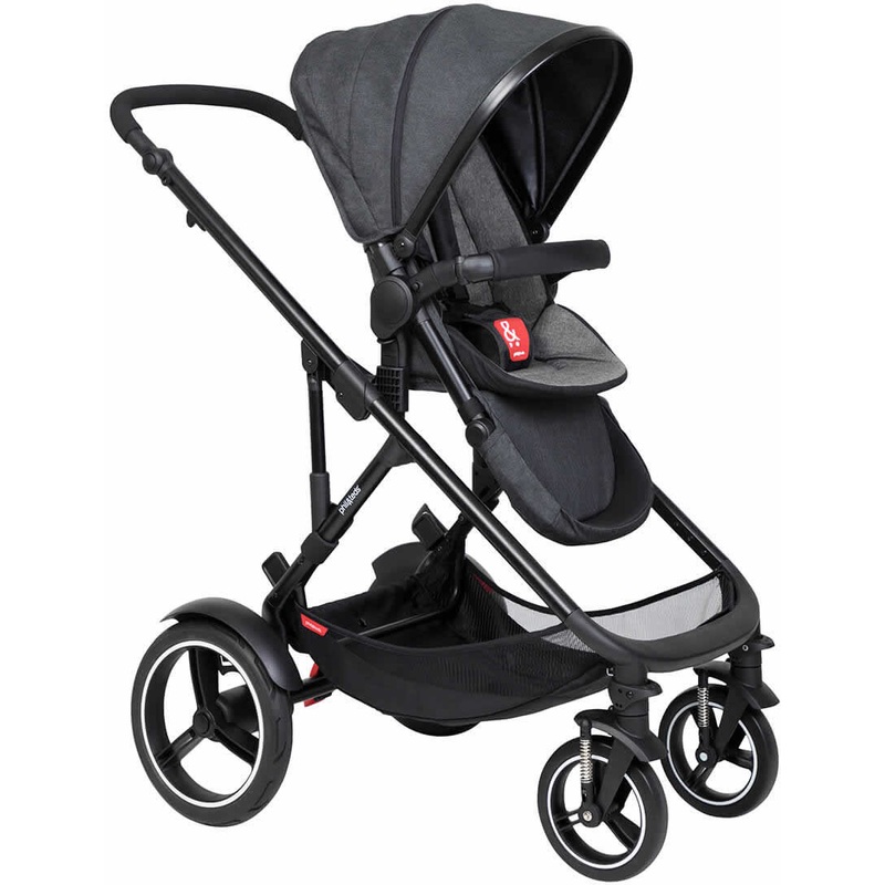 Phil & Teds Voyager Stroller & Liner – Black/Charcoal