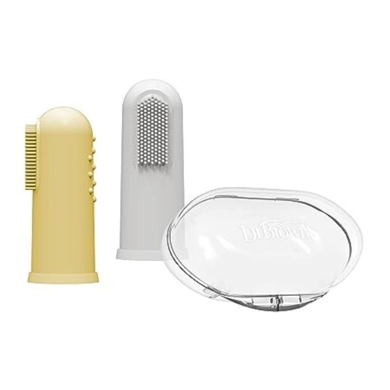 Silicone Finger Toothbrush with Case – 2 Pack