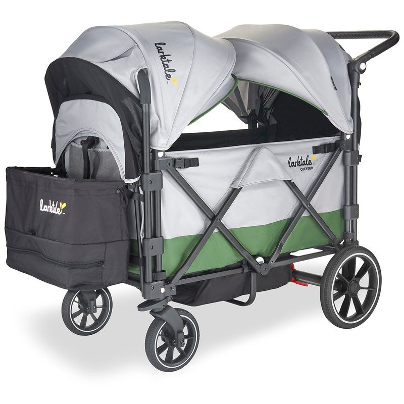 Larktale OPEN BOX Caravan V2 (2 Seater) Stroller Wagon – Gray/Green