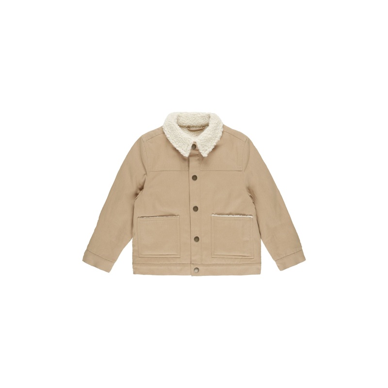 Rylee + Cru Shearling Chore Coat – Gold