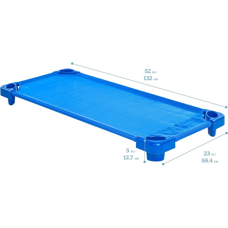 Standard Stackable Blue Cot