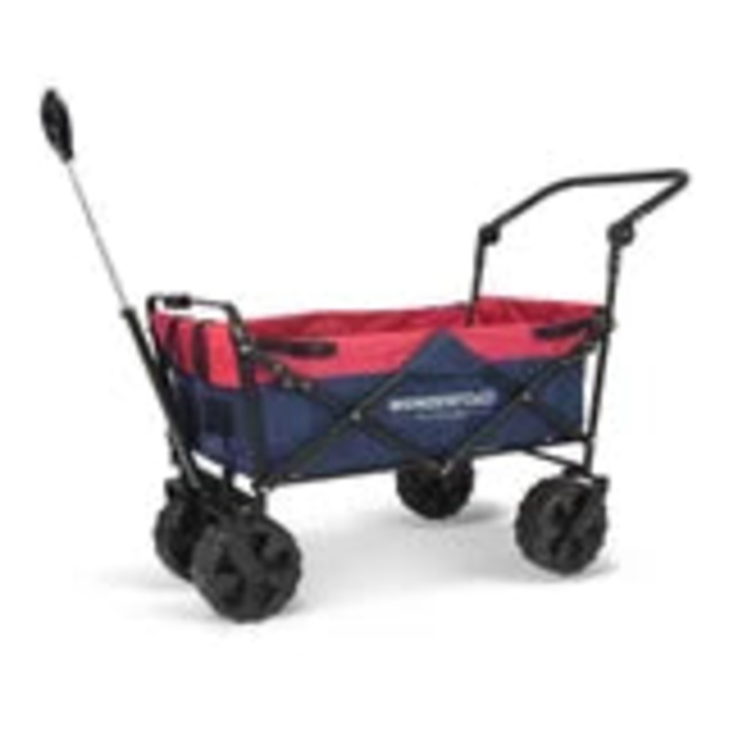 Wonderfold S2 Push and Pull Folding Wagon, Navy/Red, S Series