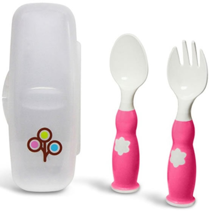 Zoli Fork & Spoon Set – Pink