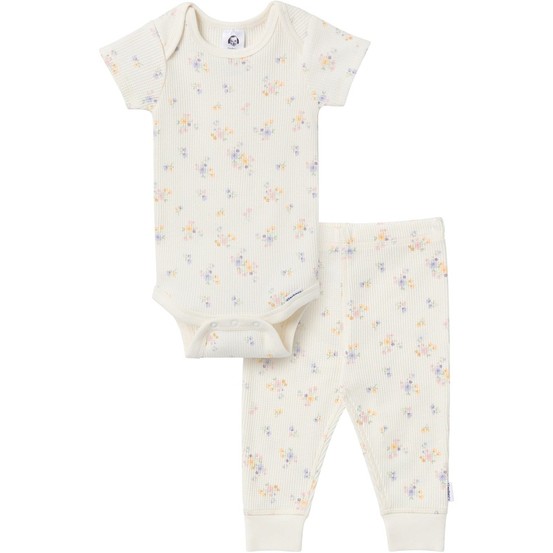 2-Piece Baby Girls Ditsy Floral Onesies Bodysuit and Pants Set